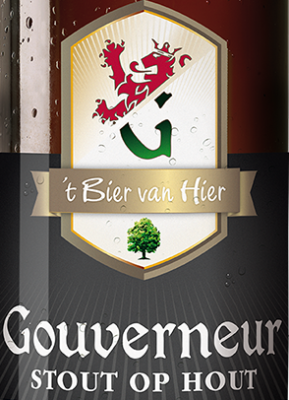 Gouverneur Stout op Hout logo